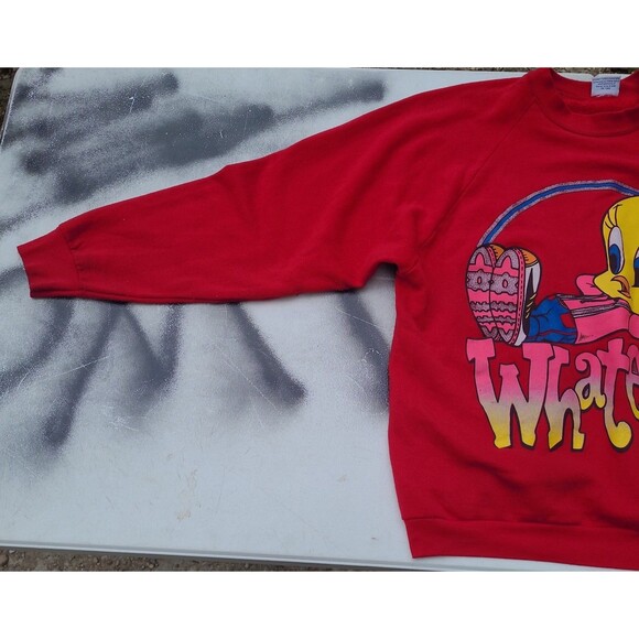 Vintage Tweety Bird Looney Tunes Crewneck Sweatshirt Freeze 1996 - Picture 3 of 11